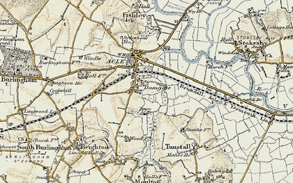 Old map of Damgate in 1901-1902