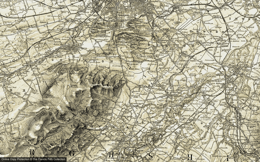 Old Map of Damhead Holdings, 1903-1904 in 1903-1904