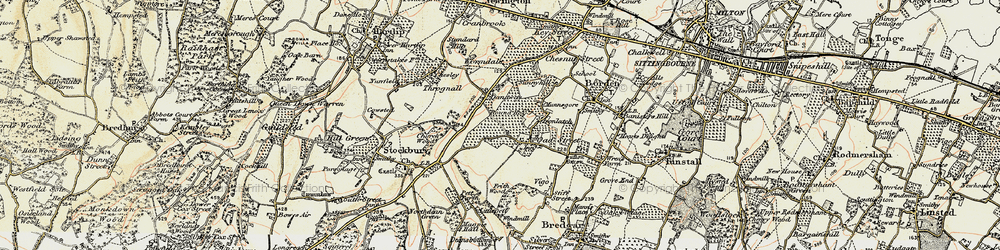 Old map of Danaway in 1897-1898