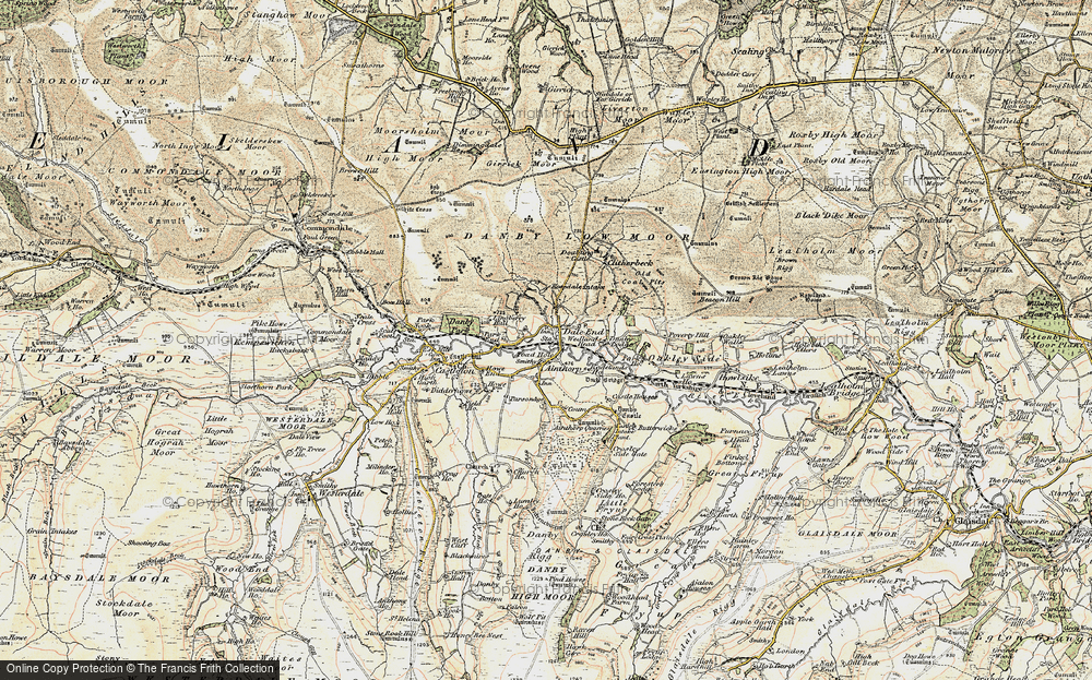 Old Map of Danby, 1904 in 1904
