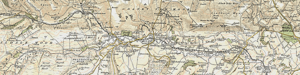 Old map of Danby in 1904