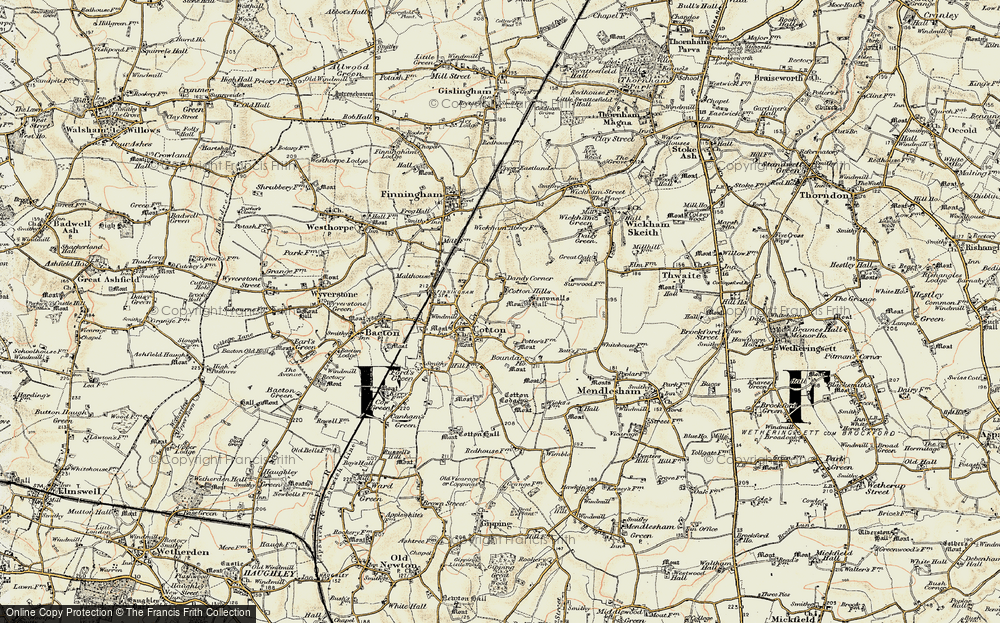 Old Map of Dandy Corner, 1901 in 1901