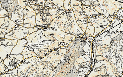 Old map of Dane Street in 1897-1898
