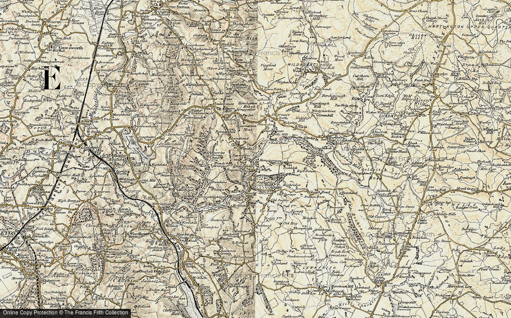 Old Map of Historic Map covering Allmeadows in 1902-1903