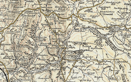 Old map of Danebridge in 1902-1903