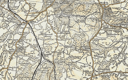 Old map of Blackdon Hill in 1898