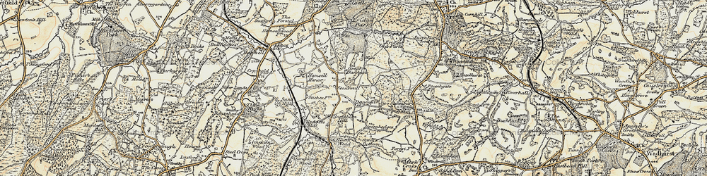 Old map of Blackdon Hill in 1898