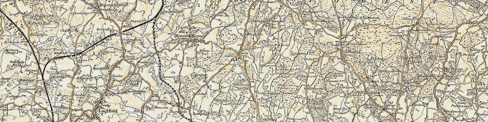 Old map of Danehill in 1898