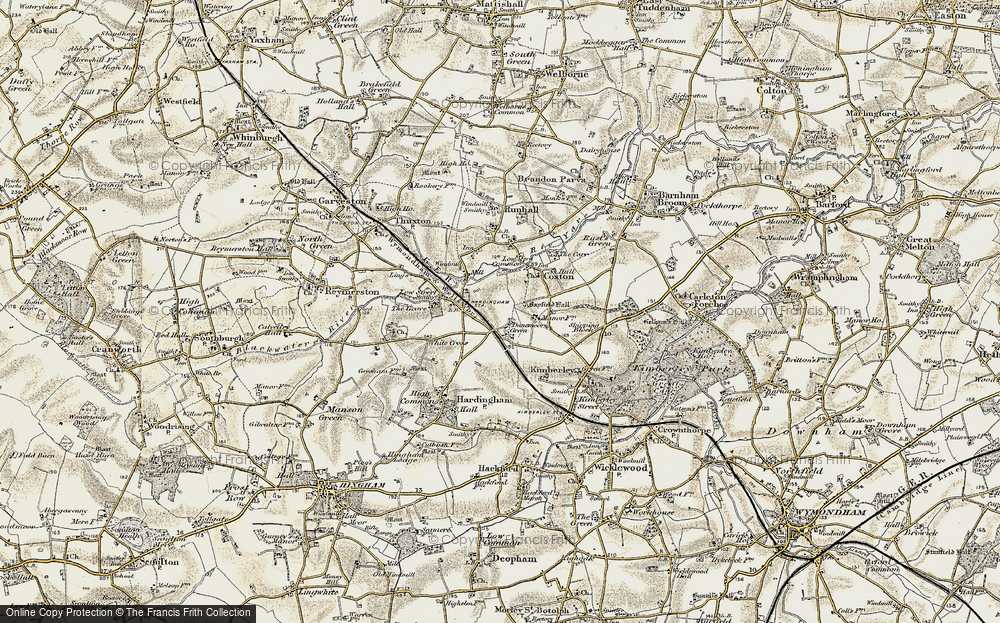 Old Map of Danemoor Green, 1901-1902 in 1901-1902