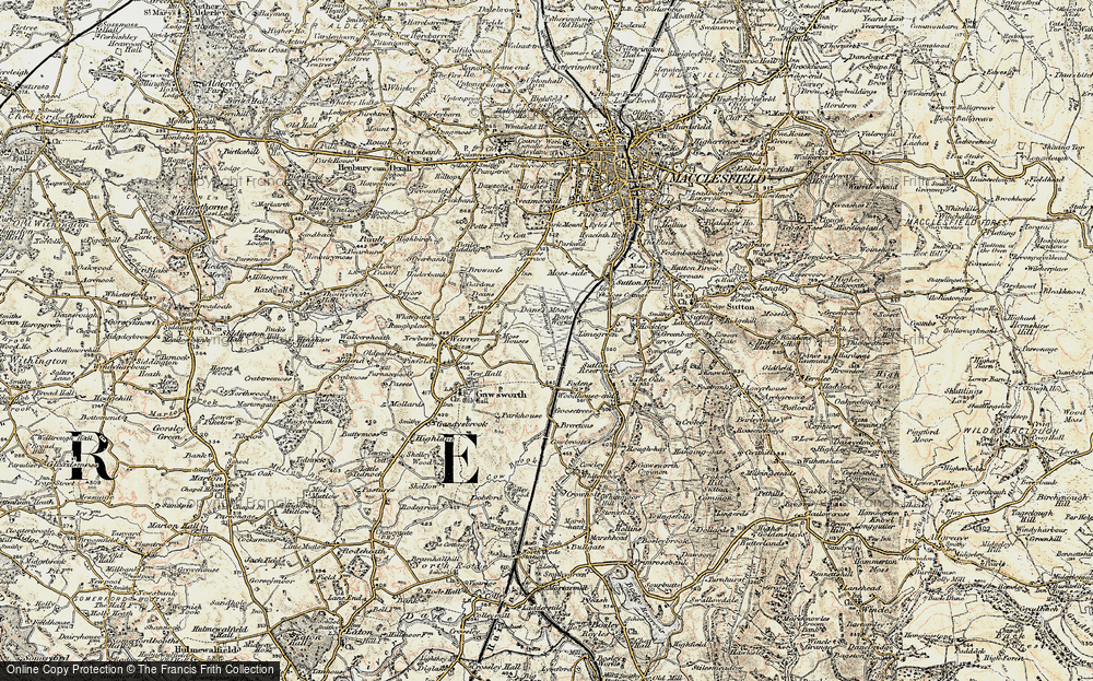 Old Map of Danes Moss, 1902-1903 in 1902-1903