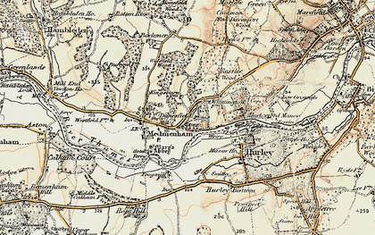 Old map of Danesfield in 1897-1909