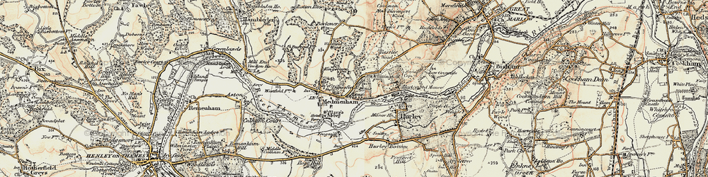 Old map of Danesfield in 1897-1909