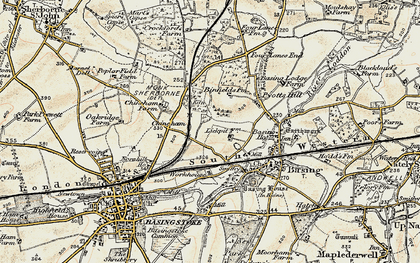 Old map of Daneshill in 1897-1900