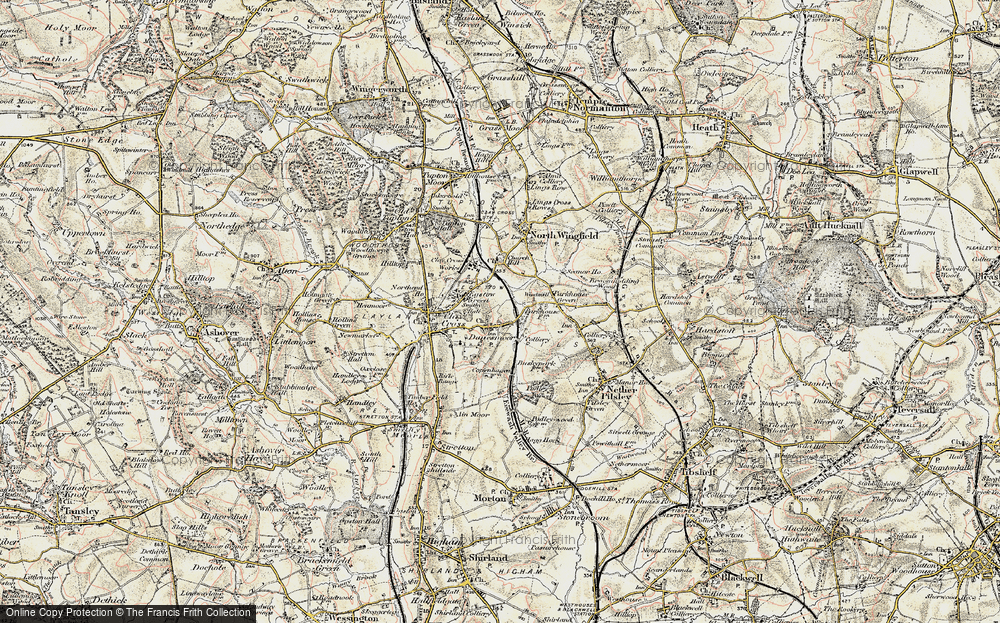 Old Map of Danesmoor, 1902-1903 in 1902-1903