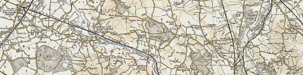 Old map of Dangerous Corner in 1903