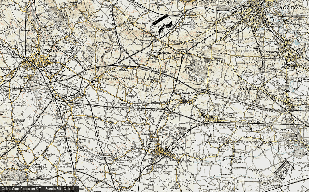 Old Map of Dangerous Corner, 1903 in 1903
