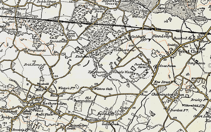 Old map of Daniel's Water in 1897-1898