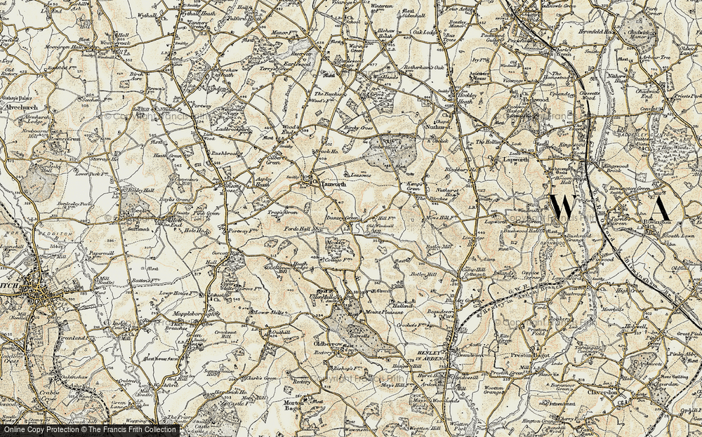 Old Map of Danzey Green, 1901-1902 in 1901-1902