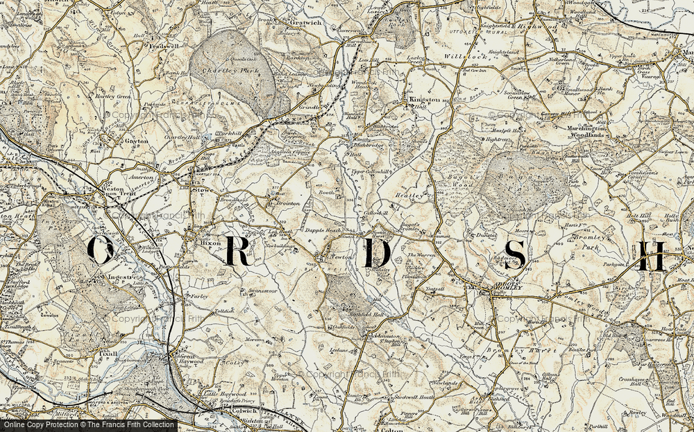 Old Map of Dapple Heath, 1902 in 1902