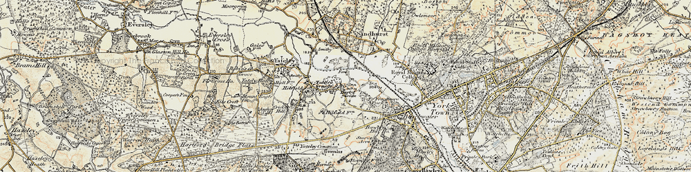 Old map of Darby Green in 1897-1909