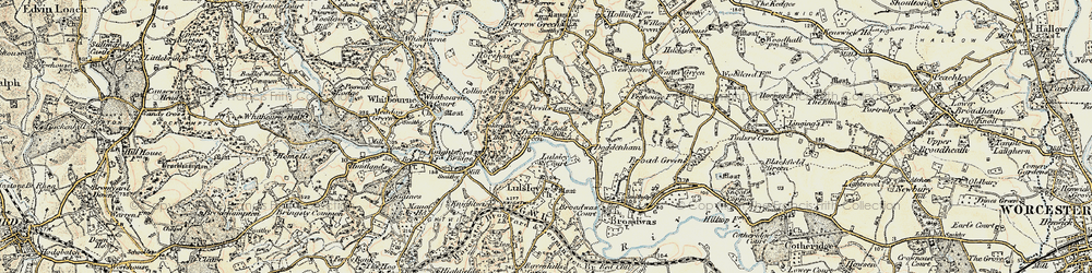 Old map of Darbys Green in 1899-1902