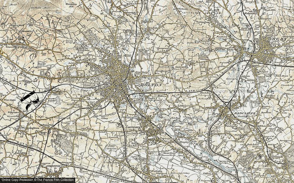 Old Map of Darcy Lever, 1903 in 1903