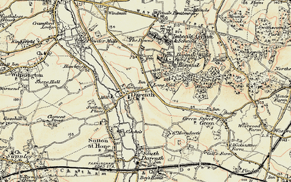 Old map of Darenth in 1897-1898