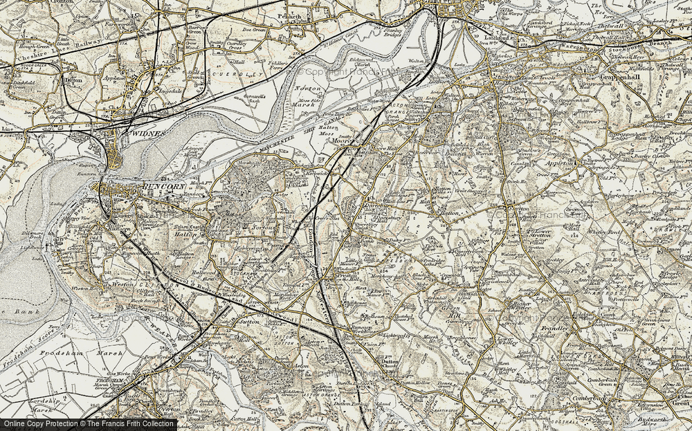 Old Map of Daresbury, 1902-1903 in 1902-1903