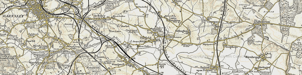 Old map of Darfield in 1903