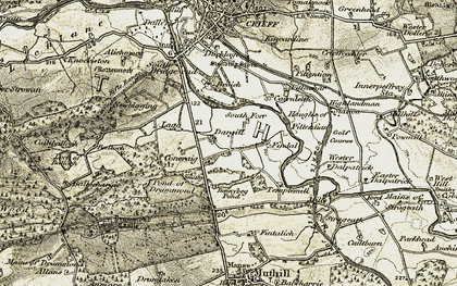 Old map of Bennybeg Pond in 1906-1907