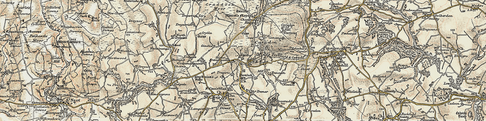 Old map of Darite in 1900