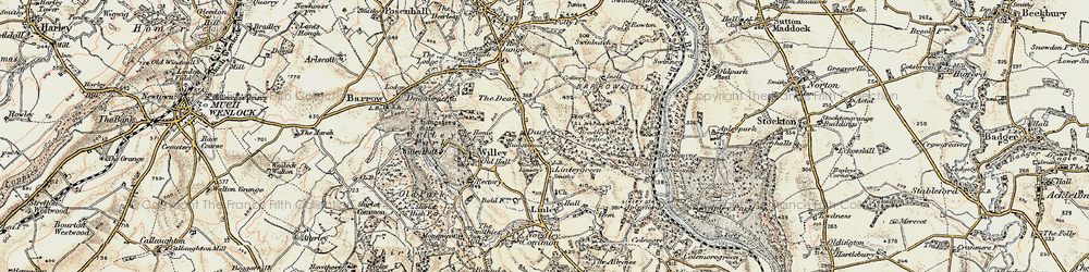 Old map of Bradley's Coppice in 1902
