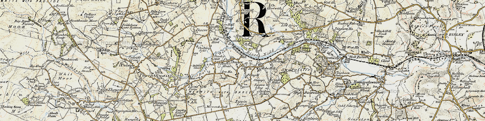 Old map of Darley in 1903-1904