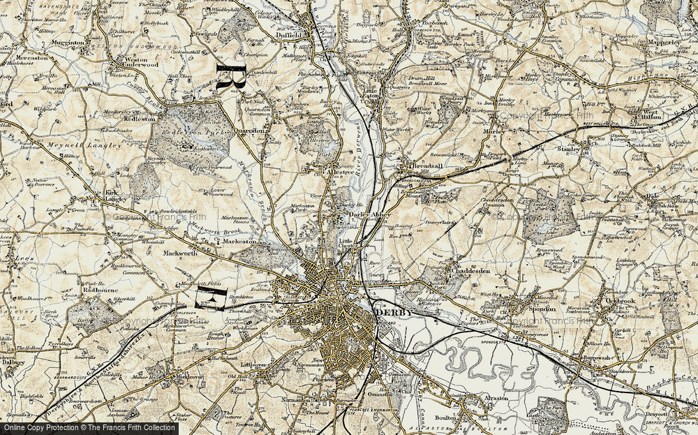 Old Map of Darley Abbey, 1902-1903 in 1902-1903