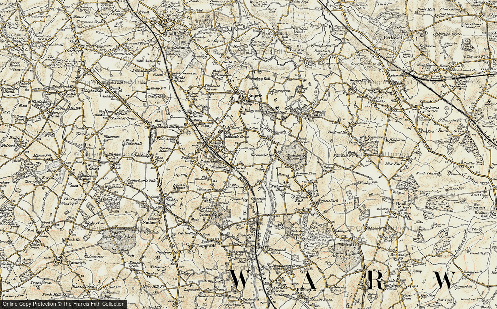 Old Map of Darley Green, 1901-1902 in 1901-1902