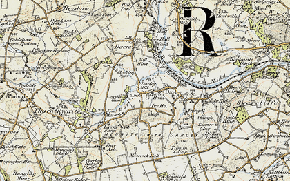 Old map of Darley Head in 1903-1904