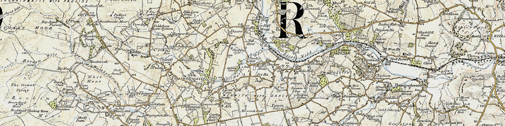 Old map of Darley Head in 1903-1904