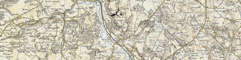 Old map of Black Hill in 1902-1903