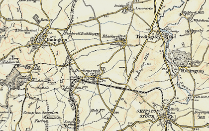 Old map of Darlingscott in 1899-1901