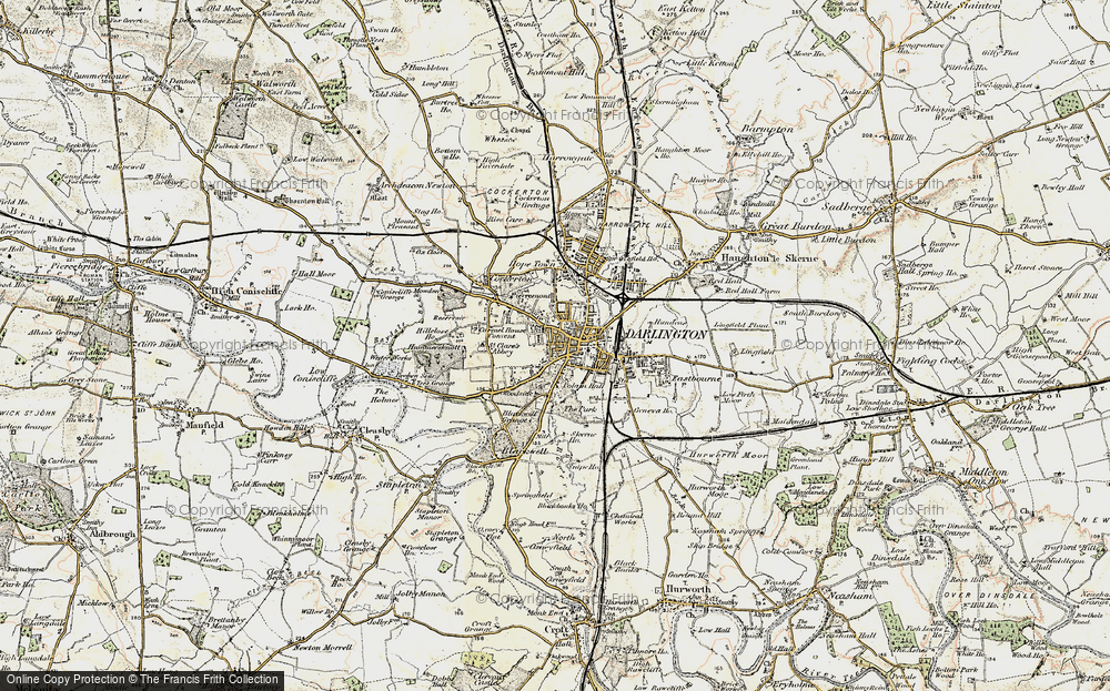 Old Map of Darlington, 1903-1904 in 1903-1904