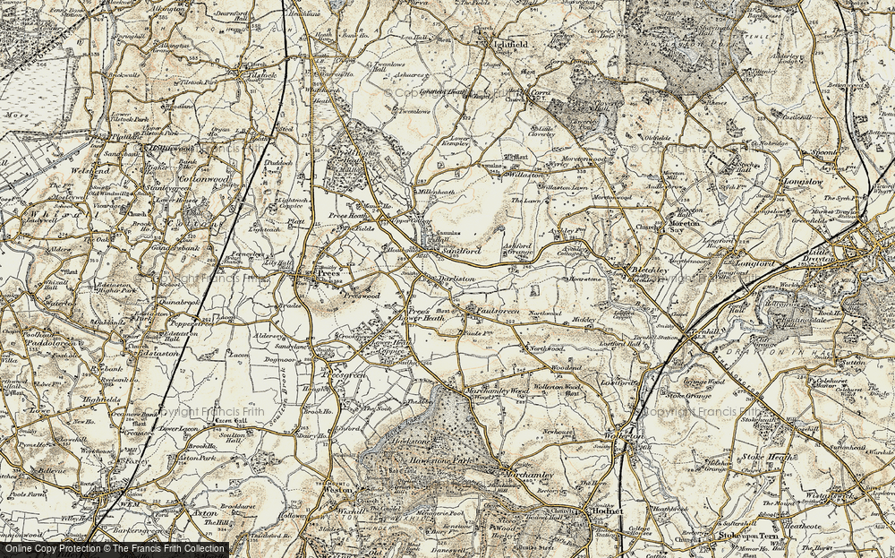 Old Map of Darliston, 1902 in 1902