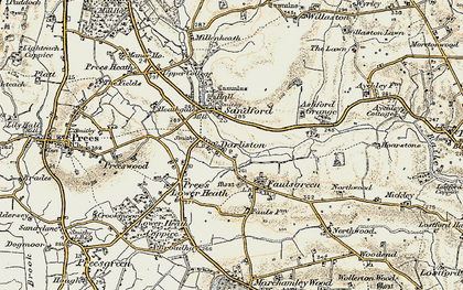 Old map of Darliston in 1902