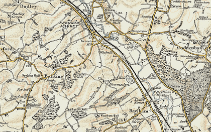 Old map of Darmsden in 1899-1901