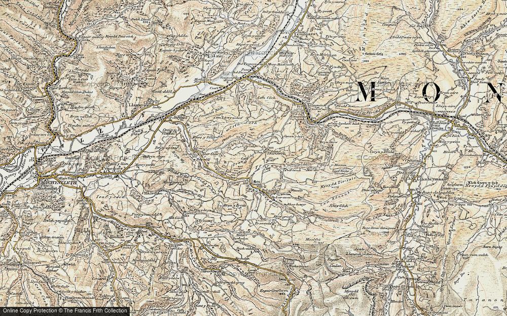Old Map of Darowen, 1902-1903 in 1902-1903