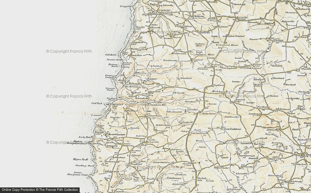 Old Map of Darracott, 1900 in 1900