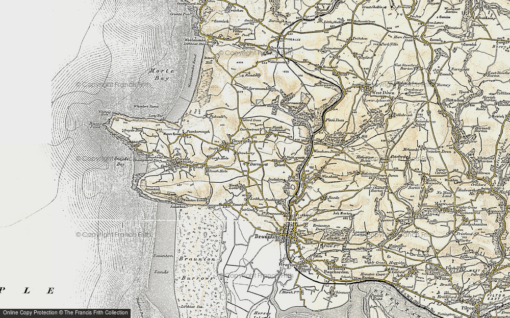 Old Map of Darracott, 1900 in 1900