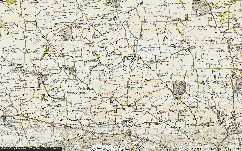 Old Map of Darras Hall, 1901-1903 in 1901-1903