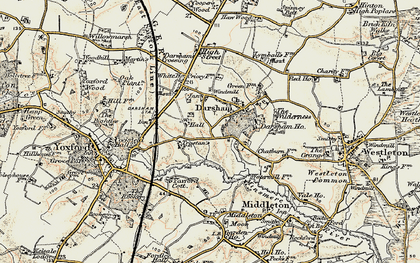 Old map of Darsham in 1901