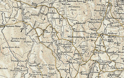 Old map of Dartmoor Expedition Centre in 1899-1900