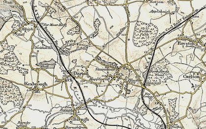 Old map of Darton in 1903